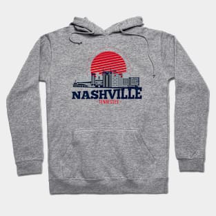 Retro Nashville, Tennessee Skyline Hoodie